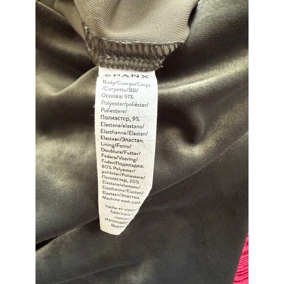 SPANX Olive Green Velvet Waist Slimming Shaping Shapewear Leggings Sz 1X - Picture 5 of 5